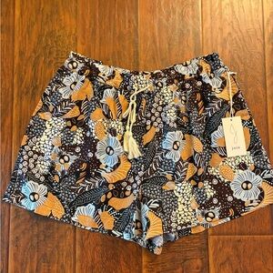 NWT Joie Women's Floral Print Linen Blend Shorts - Multicolor